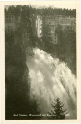 bad gastein, wasserfall mit kurhaus