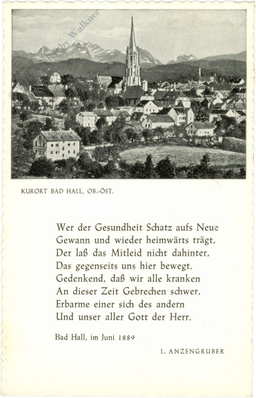 bad hall, ortsansicht mit vers