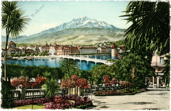 luzern, im garten des hotels schweizerhof luzern, im garten des hotels schweizerhof