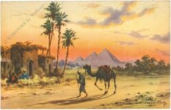 Ägypten, dorf und pyramiden