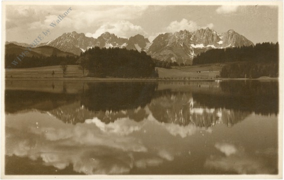 kitzbühel, schwarzsee mit kaisergebirge