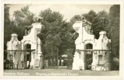 hamburg, stellingen, eingang zu hagenbeck's tierpark