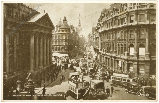 london, cheapside and mansion house