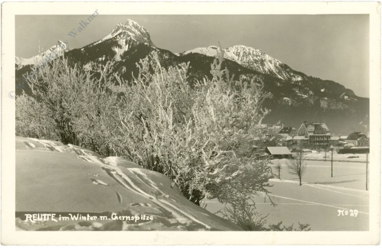 reutte, im winter mit gernspitze