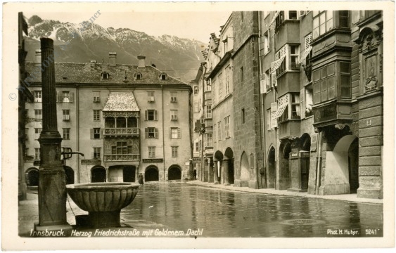 innsbruck, herzog friedrich straße mit goldenem dachl