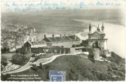 wien 19, leopoldsberg mit blick nach klosterneuburg und zur donau