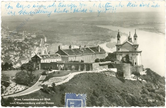 wien 19, leopoldsberg mit blick nach klosterneuburg und zur donau wien 19, leopoldsberg mit blick nach klosterneuburg und zur donau