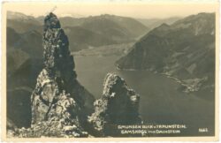 gmunden, blick vom traunstein, gamskogl mit dachstein