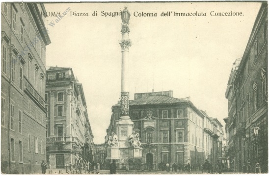 rom, piazza di spagna, colonna dell'immacolata
