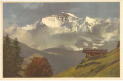 mürren, die jungfrau im abendlicht