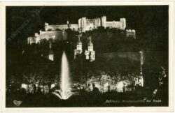 salzburg, mirabellgarten bei nacht