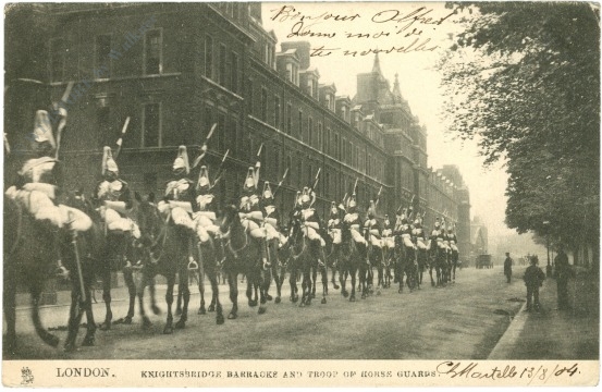 london, knightsbridge barracke and troop of horse guards