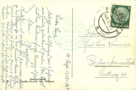 rax, ottohaus gegen den schneeberg