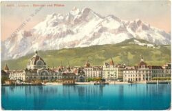 luzern, bahnhof und pilatus