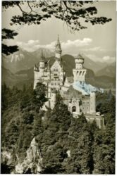 schwangau, schloss neuschwanstein mit allgäuer hochgebirge