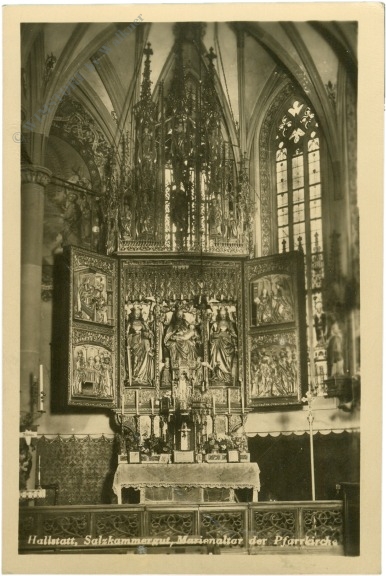 hallstatt, marienaltar der pfarrkirche hallstatt, marienaltar der pfarrkirche