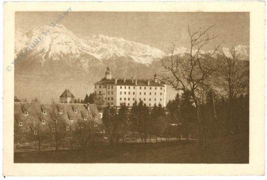 innsbruck, schloss amras gegen nordkette
