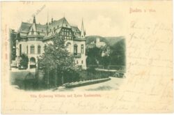 baden, villa erzherzog wilhelm und ruine rauhenstein