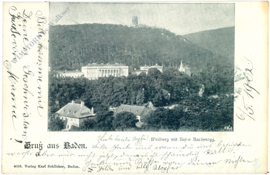 baden, weilburg mit ruine rauhenegg