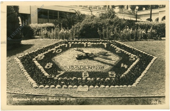 baden, kurpark blumenuhr