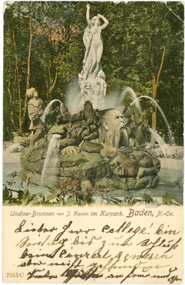 baden, undine brunnen im kurpark