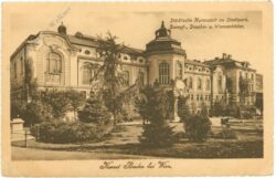 baden, städtische kuranstalt im stadtpark, dampf , douche u. wannenbäder