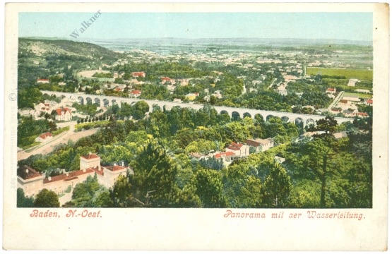 baden, panorama mit der wasserleitung