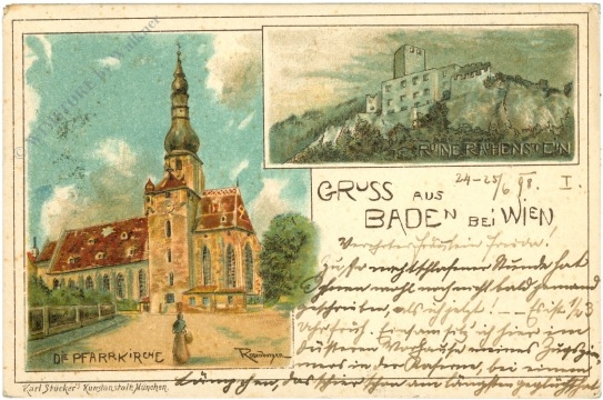 baden, gruss aus, multiansicht