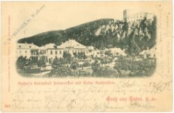 baden, sacher's kuranstalt und ruine rauhenstein