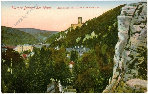 baden, helenental mit ruine rauhenstein