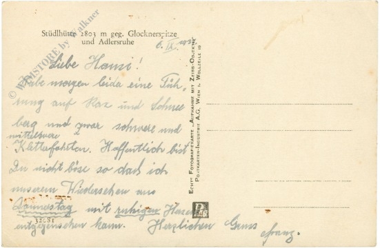 großglockner, stüdlhütte gegen glocknerspitze und adlersruhe