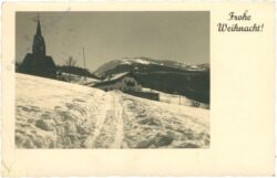 weihnachten straße im schnee