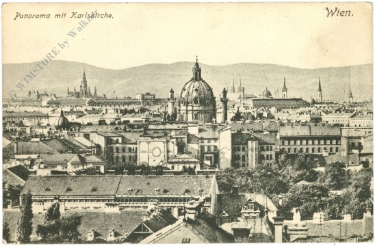 wien, panorama mit karlskirche wien, panorama mit karlskirche