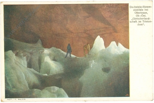 dachstein, rieseneishöhle, gletscherlandschaft im tristandom