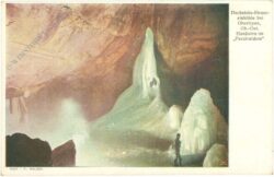 dachstein, rieseneishöhle, eissäulen im parzivaldom