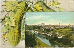 znaim, totale von der nordwestbahnbrücke gesehen