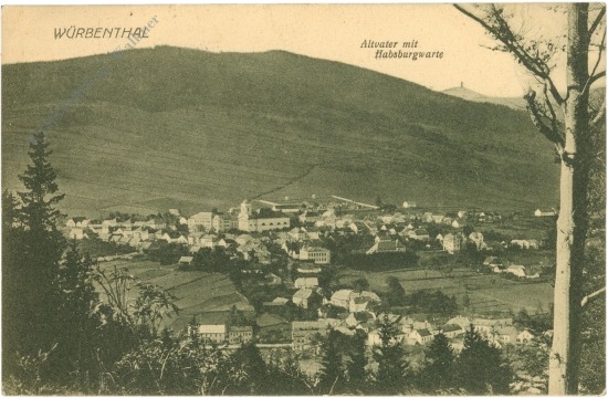 würbenthal, altvater mit habsburgwarte würbenthal, altvater mit habsburgwarte