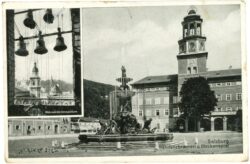 salzburg, residenzbrunnen und glockenspiel