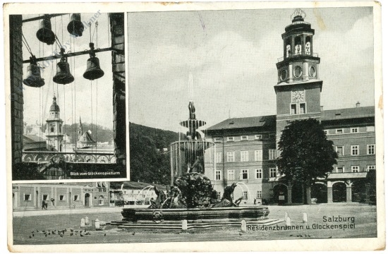 salzburg, residenzbrunnen und glockenspiel salzburg, residenzbrunnen und glockenspiel