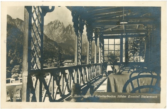 gstatterboden, hotelterrasse