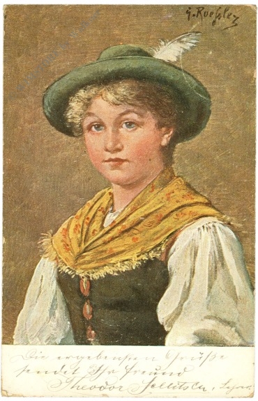 dame in tracht