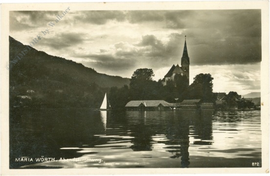 maria wörth, abendstimmung