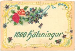 glückwünsche, blumen, stoffapplikation