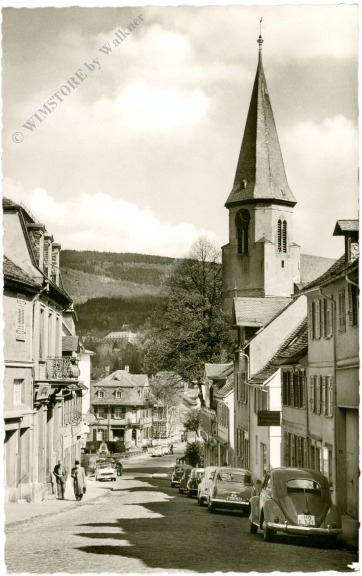 königstein im taunus, limburger straße mit kath. kirche