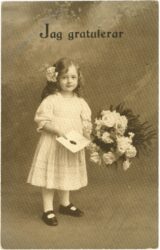glückwünsche, mädchen mit blumen