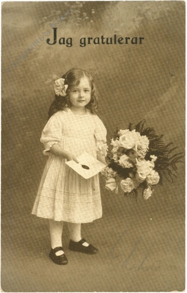 glückwünsche, mädchen mit blumen