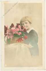 mädchen mit blumen