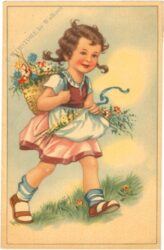 mädchen mit blumen