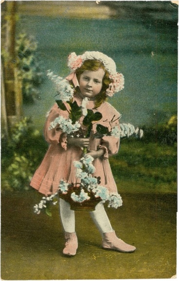 mädchen mit blumen
