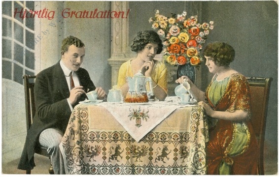 glückwünsche, am gedeckten festtisch